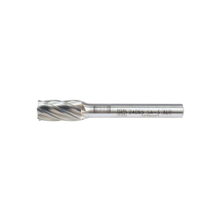 Pferd Carbide Bur - Cylind. (Plain End), ALU Cut - 3/8" x 3/4" x 1/4" Shank - SA-3 24065